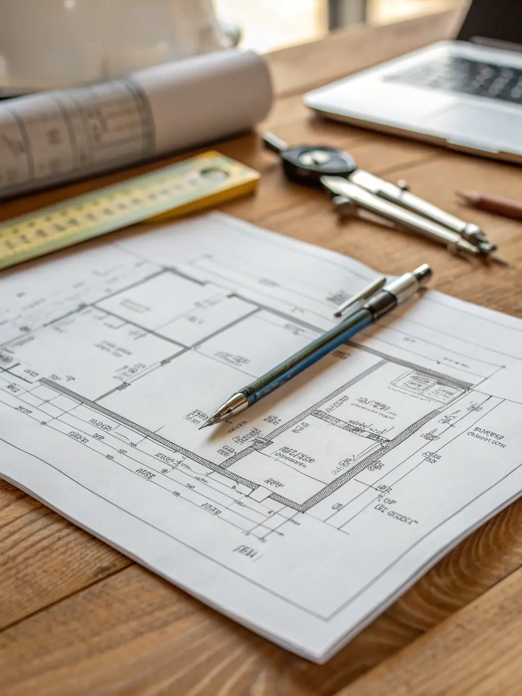 A close-up image of a complex mechanical component drawing, highlighting the intricate details and accuracy achieved through Sette Water Technologies' mechanical drafting services.